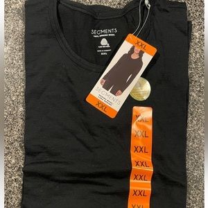 NWT XXL Segments 100% Merino Wool Shirt - Black